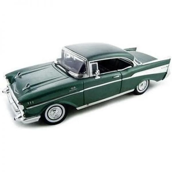 1957 Chevy Bel Air Hard Top 그린 118 다이캐스트 모델 Car by Motor맥스 73180