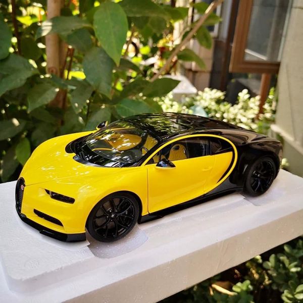 for AUTOart for 부가티 for Chiron Sport 2017 Car 옐로 1:18 트럭 PreBuilt 모델
