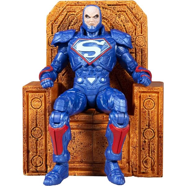 맥팔레인 DC 멀티버스 Lex Luthor in Power Suit 블루 Suit + Throne