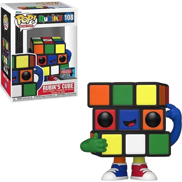 FUNKO Pop Retro Toys: 2022 Rubik&#039;s Cube 컨벤션 익스클루시브 Puzzle Cube 108