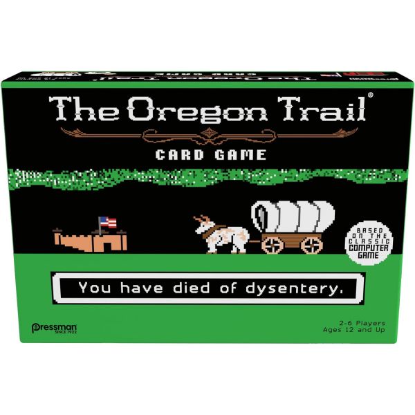 프레스맨 오리건 트레일 카드 게임 - 클래식 컴퓨터 게임을 기반으로 한 협동 게임 플레이 12세 이상 2-6명의 플레이어 / Pressman